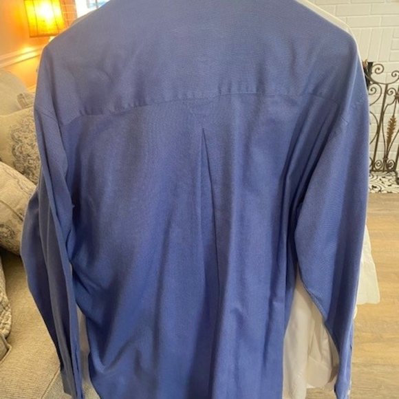 Jack Lipson Mens Blue collared long sleeve button down dress shirt - Picture 6 of 6